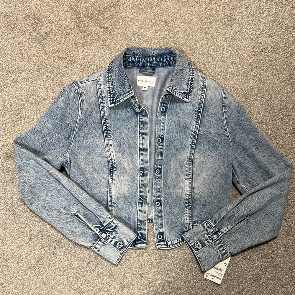 NWT Denim Jacket by Avec Le Filles - Blue